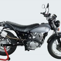 Exhaust compatible with Suzuki Rv 125 Van Van 2003-2017, Albus Ceramic, Homologated legal slip-on exhaust including removable db killer, link pipe and catalyst