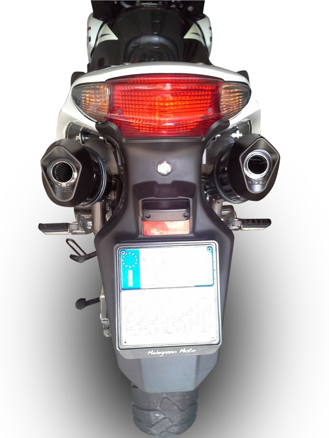 Esapament GPR compatibil cu Honda Varadero 1000 1999 Evacuare cu dublă omologare legală, inclusiv db killers și coturi de legătură detașabile,Furore Nero