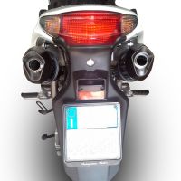 Esapament GPR compatibil cu Honda Varadero 1000 1999 Evacuare cu dublă omologare legală, inclusiv db killers și coturi de legătură detașabile,Furore Nero