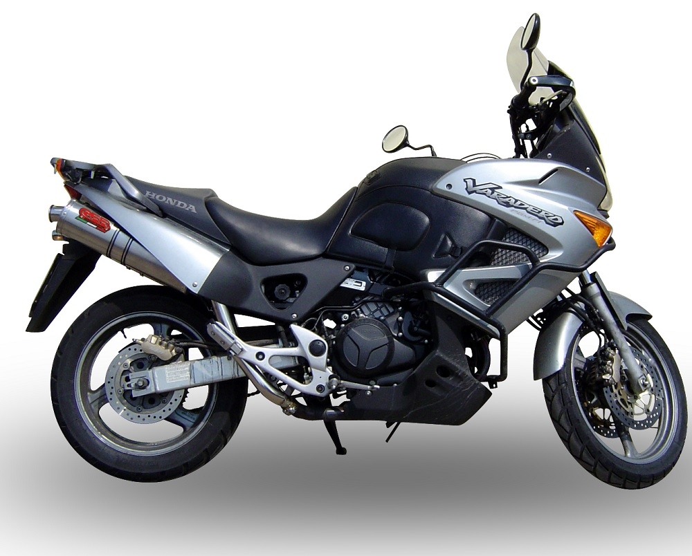 Esapament GPR compatibil cu Honda Varadero 1000 1999 Evacuare cu dublă omologare legală, inclusiv db killers și coturi de legătură detașabile,Trioval