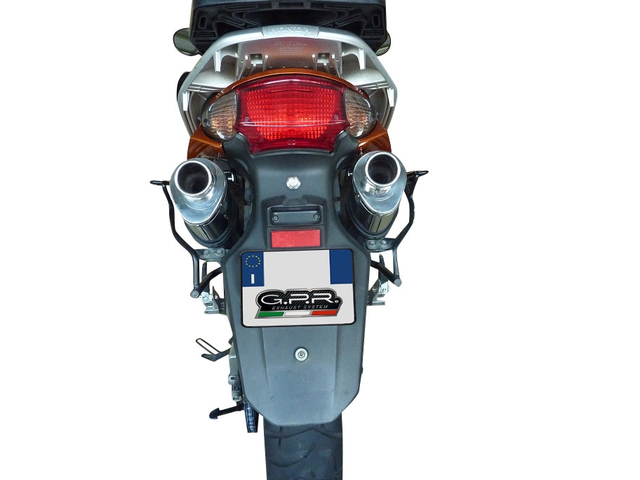 Esapament GPR compatibil cu Honda Varadero 1000 1999 Evacuare cu dublă omologare legală, inclusiv db killers și coturi de legătură detașabile,Trioval