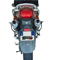 Esapament GPR compatibil cu Honda Varadero 1000 1999 Evacuare cu dublă omologare legală, inclusiv db killers și coturi de legătură detașabile,Trioval