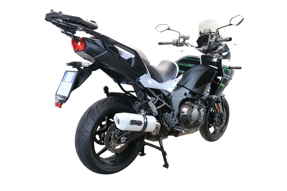 Exhaust compatible with Kawasaki Versys 1000 I.E. 2019-2020, Albus Evo4, Homologated legal slip-on exhaust including removable db killer and link pipe