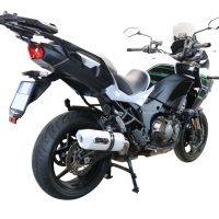Exhaust compatible with Kawasaki Versys 1000 I.E. 2019-2020, Albus Evo4, Homologated legal slip-on exhaust including removable db killer and link pipe