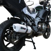 Exhaust compatible with Kawasaki Versys 1000 I.E. 2019-2020, Albus Evo4, Homologated legal slip-on exhaust including removable db killer and link pipe