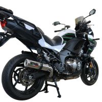 Exhaust compatible with Kawasaki Versys 1000 I.E. 2019-2020, M3 Inox , Homologated legal slip-on exhaust including removable db killer and link pipe