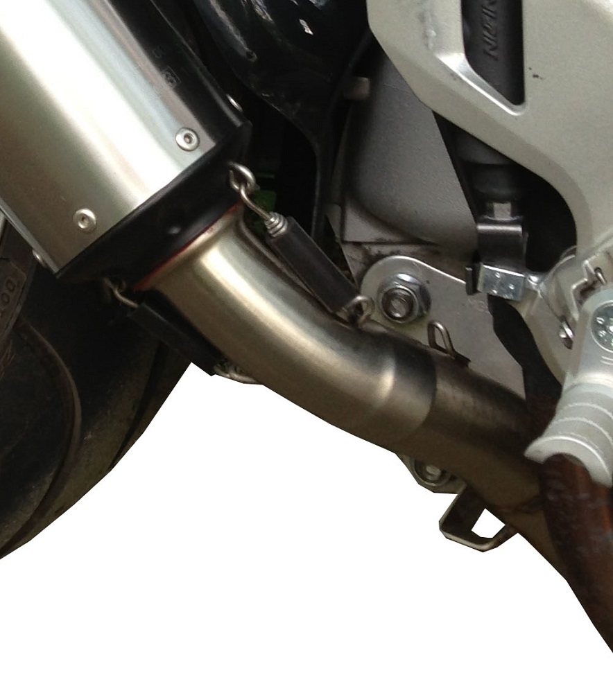 Exhaust compatible with Honda Vfr 1200 F I.E. 2010-2016, Albus Ceramic, Homologated legal slip-on exhaust including removable db killer and link pipe