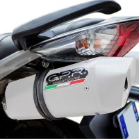 Exhaust compatible with Honda Vfr 800 V-Tec 2002-2013, Albus Ceramic, Dual Homologated legal slip-on exhaust including removable db killers and link pipes