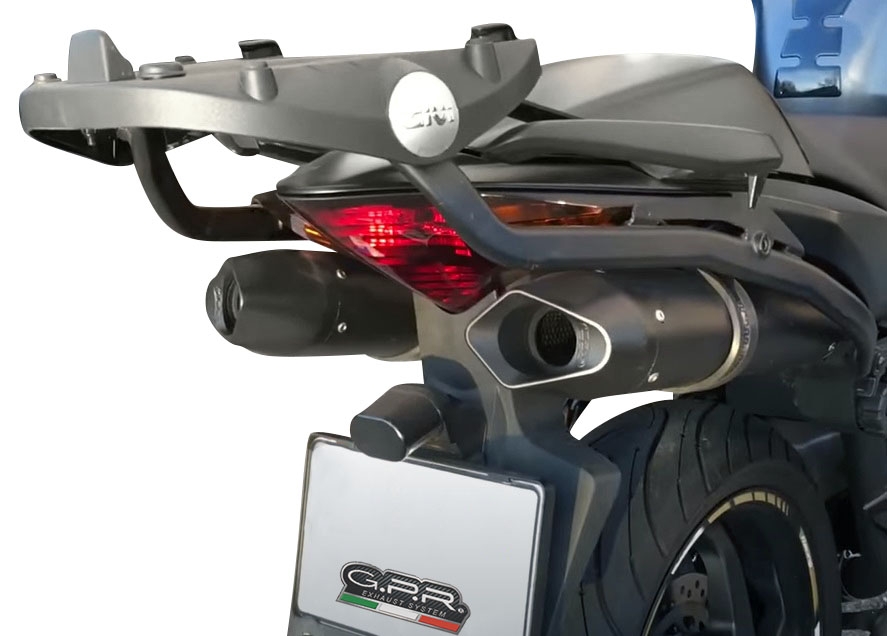 Exhaust compatible with Honda Vfr 800 V-Tec 2002-2013, Furore Nero, Dual Homologated legal slip-on exhaust including removable db killers and link pipes