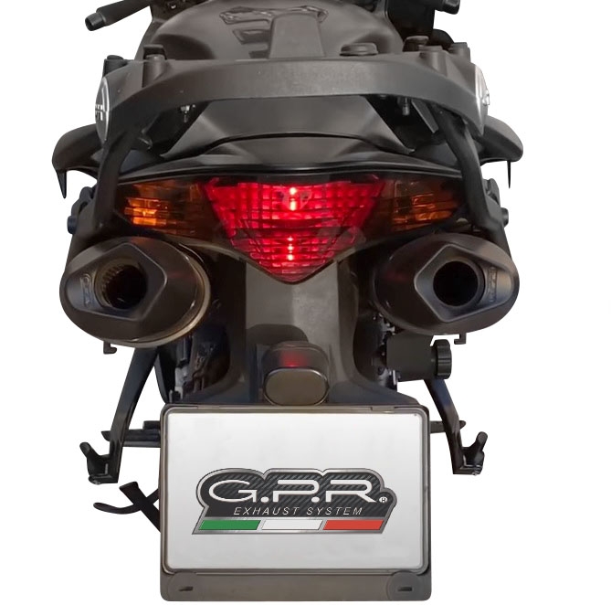 Exhaust compatible with Honda Vfr 800 V-Tec 2002-2013, Furore Nero, Dual Homologated legal slip-on exhaust including removable db killers and link pipes
