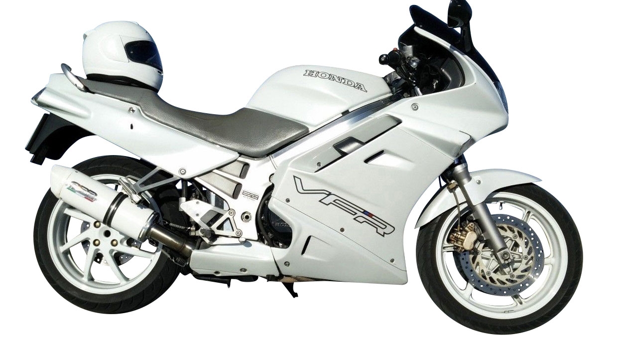 Exhaust compatible with Honda Vfr 750 F 1994-1997, Albus Ceramic, Homologated legal slip-on exhaust including removable db killer and link pipe