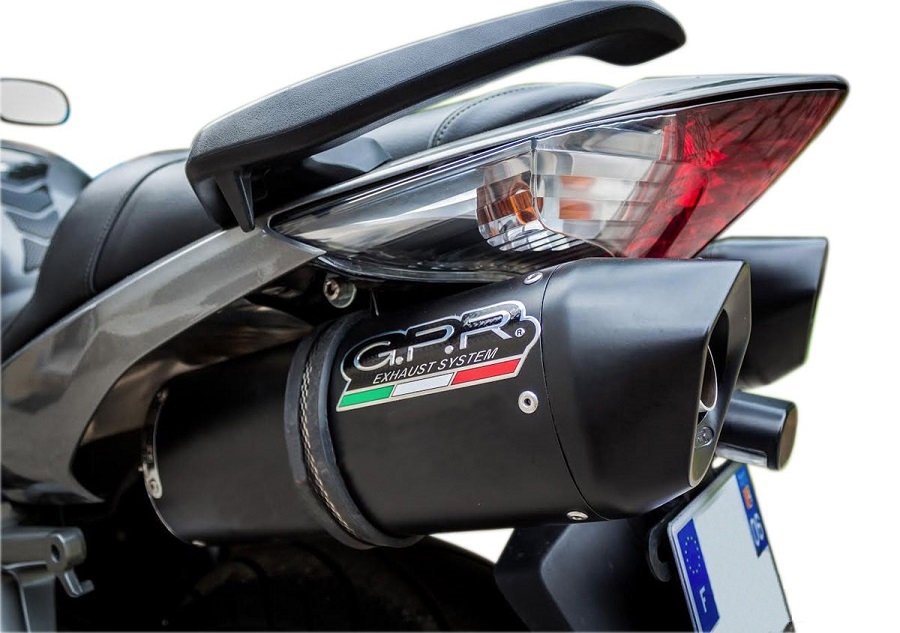 Esapament GPR compatibil cu Honda Vfr 800 V-Tec 2002 Evacuare cu dublă omologare legală, inclusiv db killers și coturi de legătură detașabile,Furore Poppy