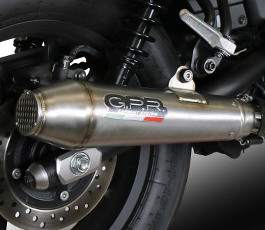 Exhaust compatible with Zontes 350 GK 2022-2024, Ultracone, Homologated legal slip-on exhaust including removable db killer and link pipe