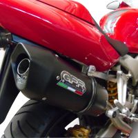 Esapament GPR compatibil cu Honda Vtr 1000 F Firestorm  1997 Evacuare cu dublă omologare legală, inclusiv db killers și coturi de legătură detașabile,Furore Poppy