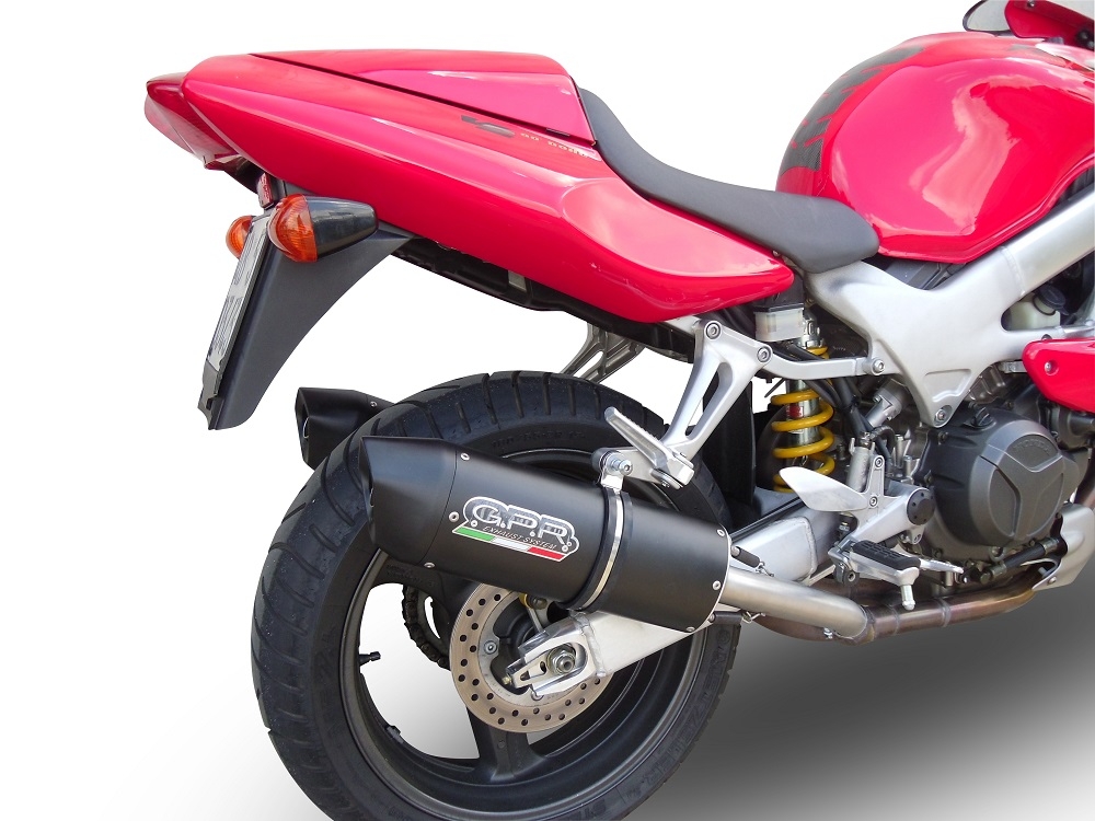 Esapament GPR compatibil cu Honda Vtr 1000 F Firestorm  1997 Evacuare cu dublă omologare legală, inclusiv db killers și coturi de legătură detașabile,Furore Poppy