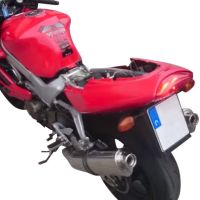 Esapament GPR compatibil cu Honda Vtr 1000 F Firestorm  1997 Evacuare cu dublă omologare legală, inclusiv db killers și coturi de legătură detașabile,Trioval