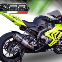 Exhaust compatible with Bmw S 1000 Rr 2009-2011, M3 Titanium Natural, Homologated legal full system exhaust, including removable db killer