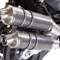 Esapament GPR compatibil cu Harley Davidson Xr 1200 2008 Evacuare cu dublă omologare legală, inclusiv db killers și coturi de legătură detașabile,Poppy Tondo