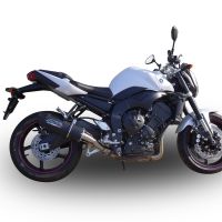 Exhaust compatible with Yamaha Fz.1 - Fazer 1000 2006-2014, Furore Nero, Homologated legal slip-on exhaust including removable db killer, link pipe and catalyst