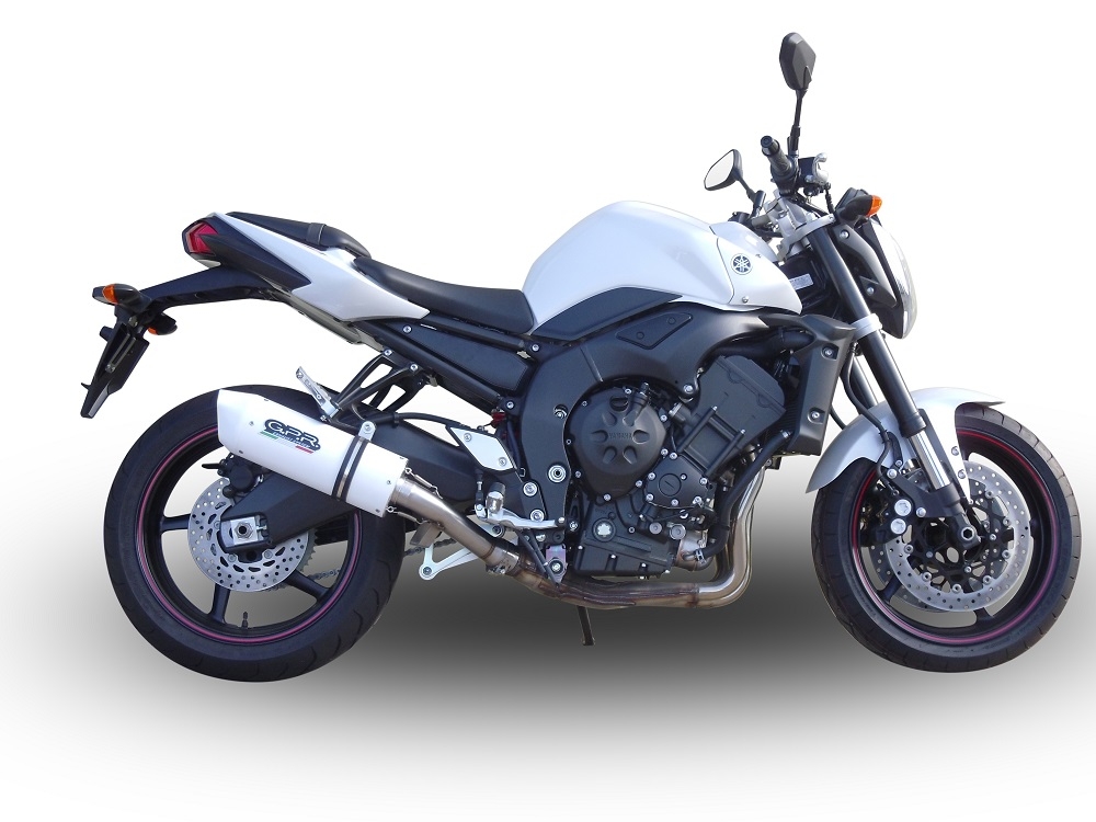Exhaust compatible with Yamaha Fz.1 - Fazer 1000 2006-2014, Albus Ceramic, Homologated legal slip-on exhaust including removable db killer and link pipe