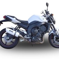 Exhaust compatible with Yamaha Fz.1 - Fazer 1000 2006-2014, Albus Ceramic, Homologated legal slip-on exhaust including removable db killer and link pipe
