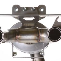 Exhaust compatible with Yamaha Fz6 600-Fazer S1-S2 2004-2013, Alluminio Ghost, Homologated legal slip-on exhaust including removable db killer and link pipe