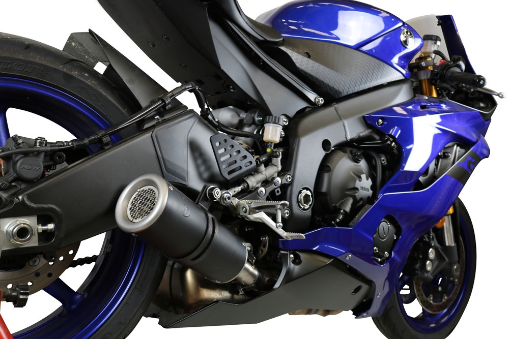 Esapament GPR compatibil cu Yamaha Yzf R6 2017 Evacuare slip-on omologata, inclusiv db killer detașabil și cot de legătură,M3 Black Titanium