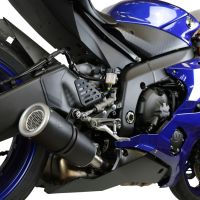 Esapament GPR compatibil cu Yamaha Yzf R6 2017 Evacuare slip-on omologata, inclusiv db killer detașabil și cot de legătură,M3 Black Titanium