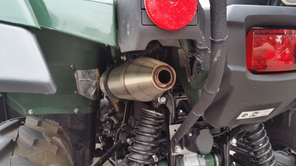 Esapament GPR compatibil cu Yamaha Grizzly 700 2007 Evacuare slip-on omologata, inclusiv db killer detașabil și cot de legătură,Deeptone Atv