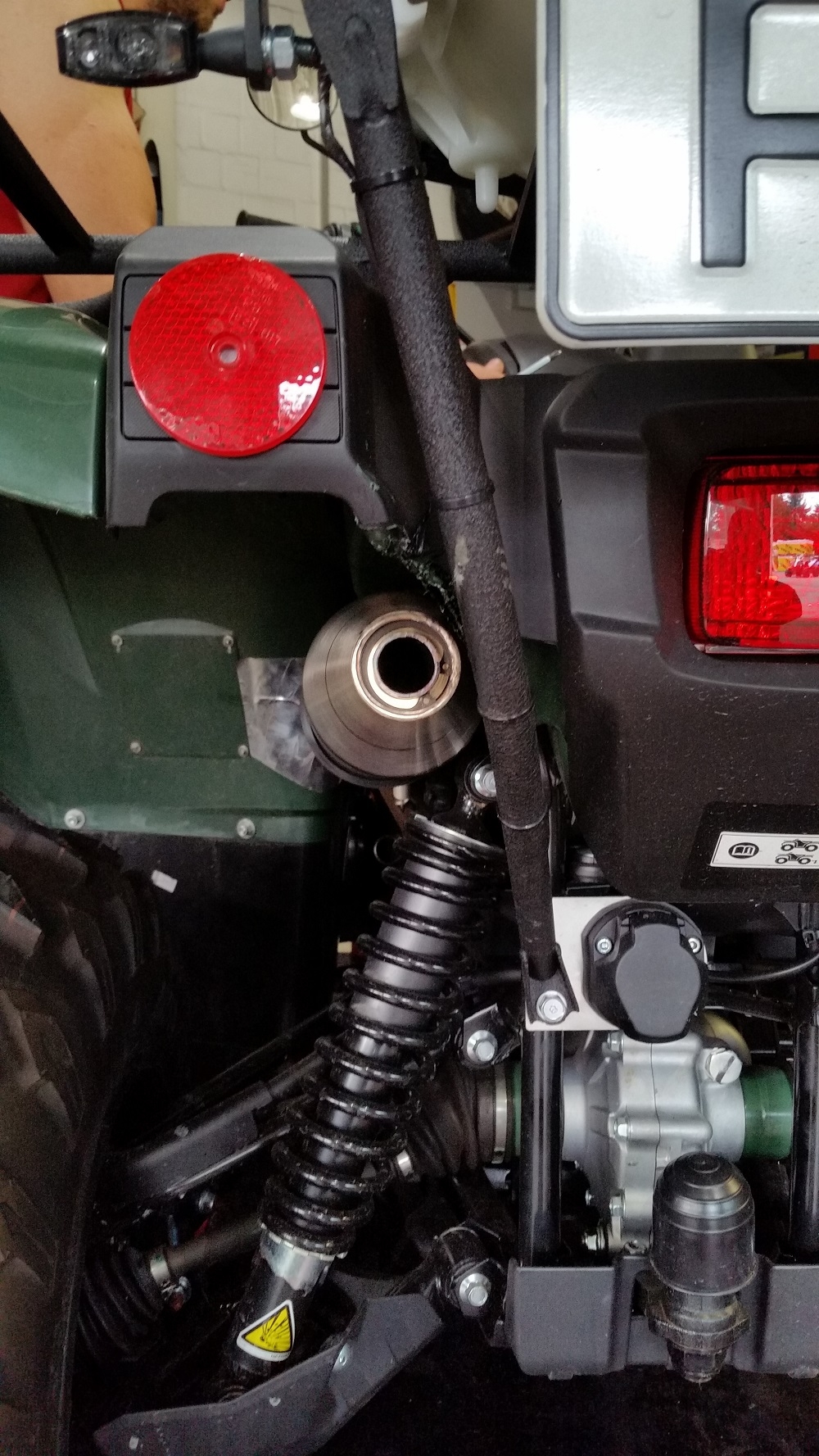 Esapament GPR compatibil cu Yamaha Grizzly 700 2007 Evacuare slip-on omologata, inclusiv db killer detașabil și cot de legătură,Deeptone Atv