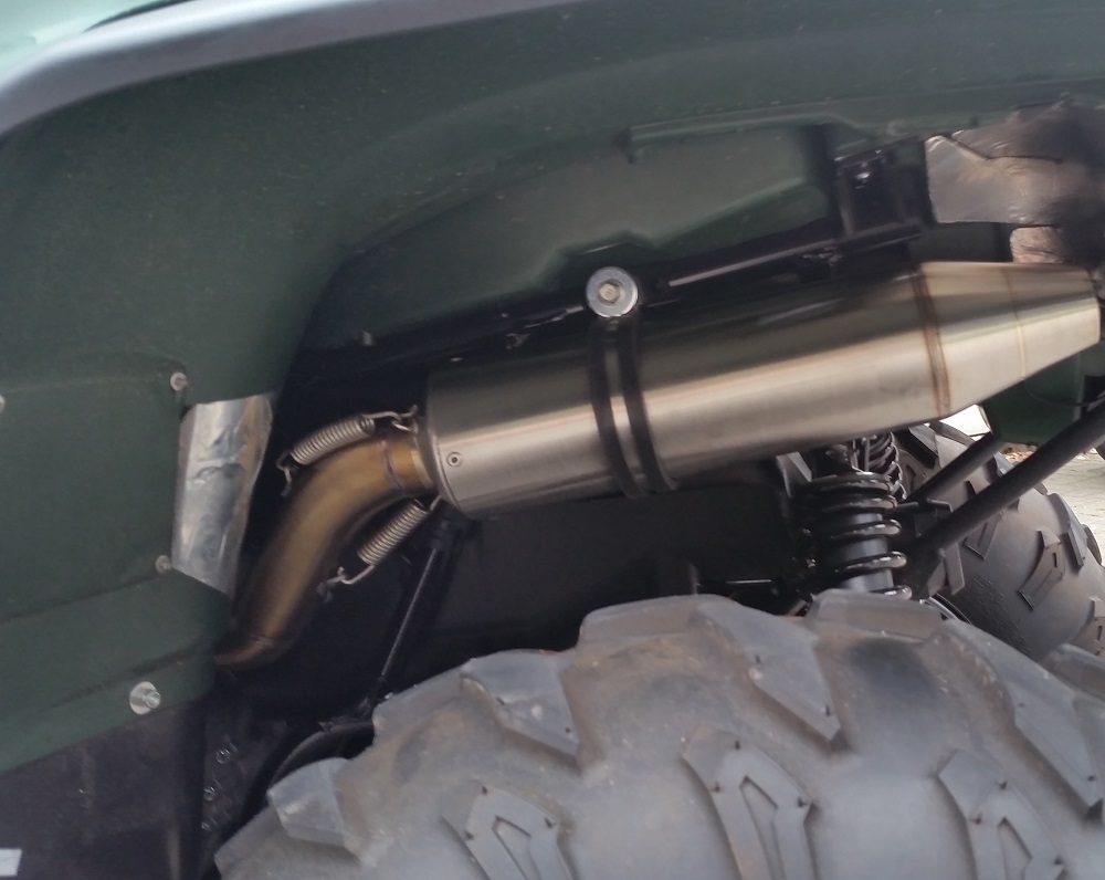 Esapament GPR compatibil cu Yamaha Grizzly 550 2007 Evacuare slip-on omologata, inclusiv db killer detașabil și cot de legătură,Deeptone Atv