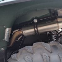 Esapament GPR compatibil cu Yamaha Grizzly 550 2007 Evacuare slip-on omologata, inclusiv db killer detașabil și cot de legătură,Deeptone Atv