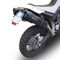 Exhaust compatible with Yamaha Xt 660 X-R 2004-2014, Furore Nero, Dual Homologated legal slip-on exhaust including removable db killers and link pipes