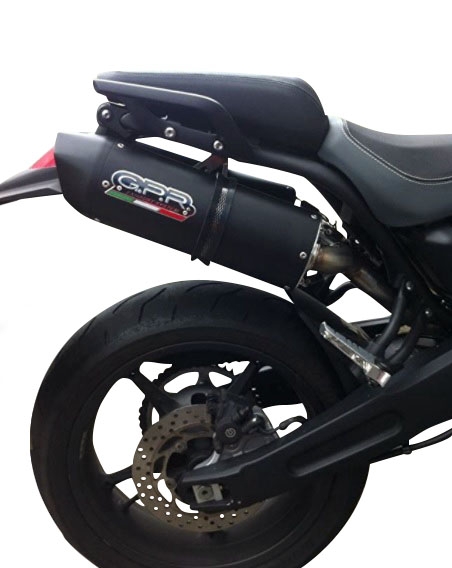 Exhaust compatible with Yamaha MT03 660 2006-2013, Furore Nero, Dual Homologated legal slip-on exhaust including removable db killers, link pipes and catalysts
