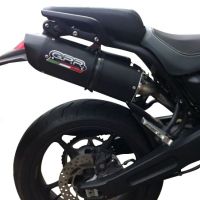 Exhaust compatible with Yamaha MT03 660 2006-2013, Furore Nero, Dual Homologated legal slip-on exhaust including removable db killers, link pipes and catalysts