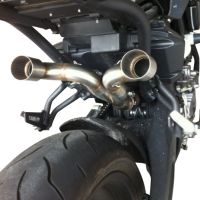 Exhaust compatible with Yamaha MT03 660 2006-2013, Albus Ceramic, Dual Homologated legal slip-on exhaust including removable db killers and link pipes