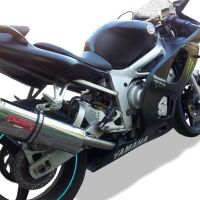 Esapament GPR compatibil cu Yamaha Yzf R6 1999 Evacuare slip-on omologata, inclusiv db killer detașabil și cot de legătură,Trioval