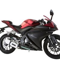Exhaust compatible with Yamaha Yzf-R 125 2014-2016, Albus Ceramic, Homologated legal full system exhaust, including removable db killer