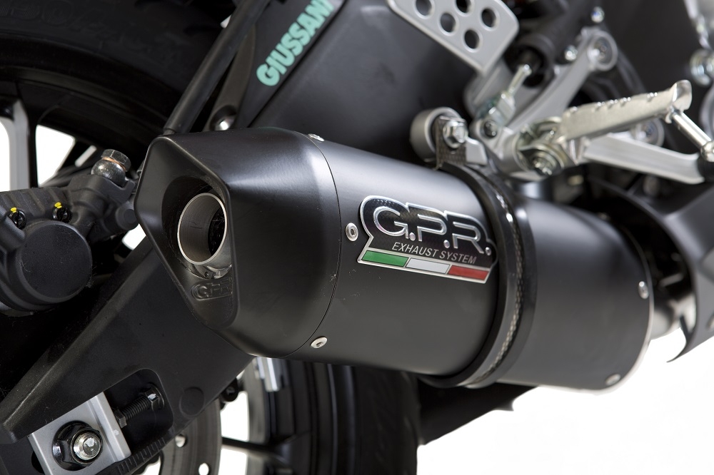 Exhaust compatible with Yamaha Yzf-R 125 2014-2016, Furore Nero, Homologated legal full system exhaust, including removable db killer