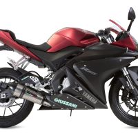 Esapament GPR compatibil cu Yamaha Yzf-R 125  2017 Sistem complet de evacuare legal omologat, inclusiv db killer și catalizator detașabil,New Grand Prix Evo Titanium