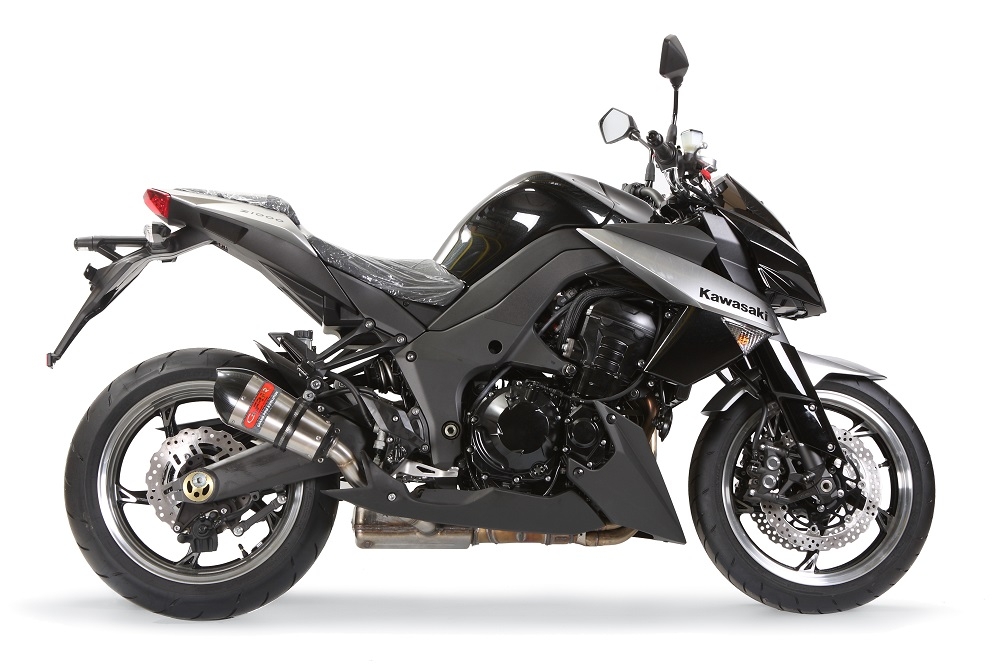 Esapament GPR compatibil cu Kawasaki Z 1000 Sx 2011 Evacuare dublă de curse, inclusiv țevi de legătură,New Grand Prix Evo Titanium