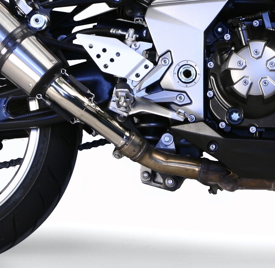 Esapament GPR compatibil cu Kawasaki Z 1000  2007 Evacuare cu dublă omologare legală, inclusiv db killers și coturi de legătură detașabile,M3 Inox 