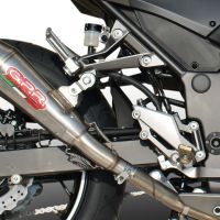 Esapament GPR compatibil cu Kawasaki Z 300 2014 Evacuare slip-on omologata, inclusiv db killer detașabil și cot de legătură,Powercone Evo