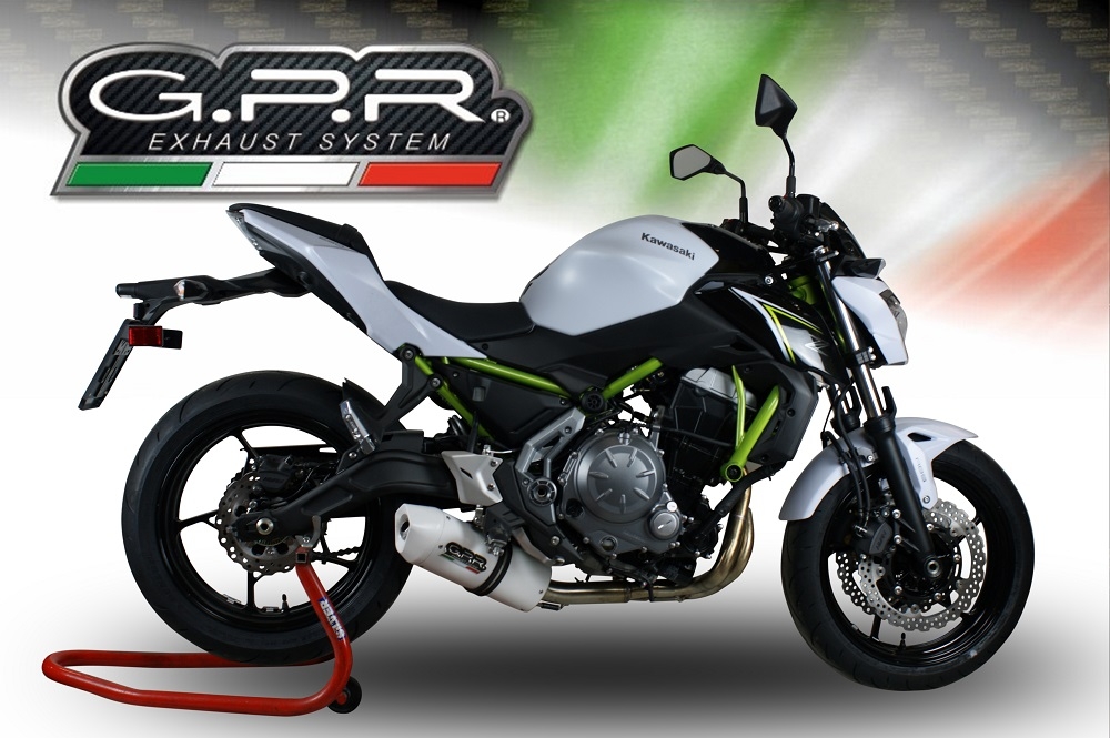 Exhaust compatible with Kawasaki Z 650 2021-2022, Albus Evo4, Homologated legal full system exhaust, including removable db killer and catalyst