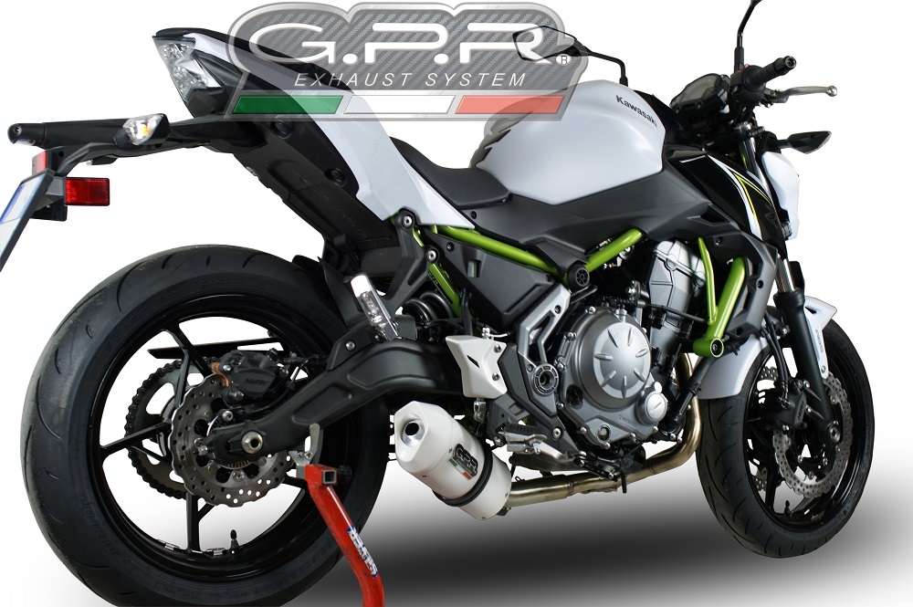 Exhaust compatible with Kawasaki Z 650 2021-2022, Albus Evo4, Homologated legal full system exhaust, including removable db killer and catalyst