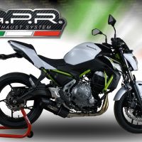 Esapament GPR compatibil cu Kawasaki Z 650 2021 Sistem complet de evacuare legal omologat, inclusiv db killer și catalizator detașabil,Furore Evo4 Nero