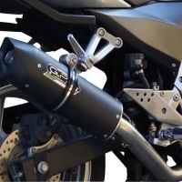Exhaust compatible with Kawasaki Z 750 - R 2007-2014, Furore Nero, Homologated legal slip-on exhaust including removable db killer, link pipe and catalyst