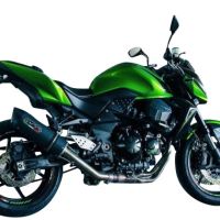 Exhaust compatible with Kawasaki Z 750 - R 2007-2014, Furore Nero, Homologated legal slip-on exhaust including removable db killer, link pipe and catalyst