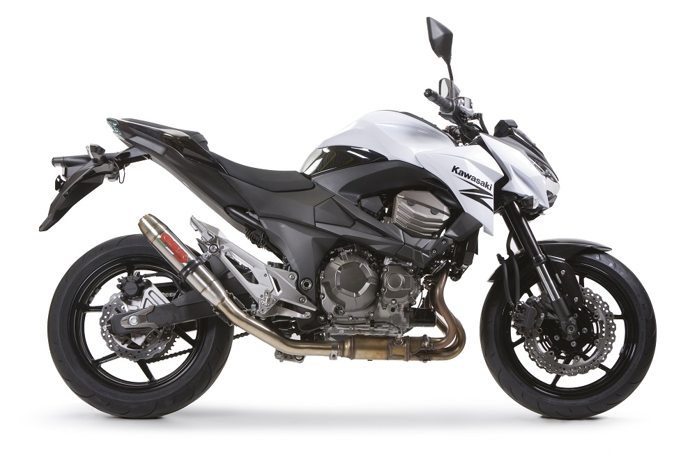 Esapament GPR compatibil cu Kawasaki Z 800 2009 Evacuare slip-on omologata, inclusiv db killer detașabil și cot de legătură,Deeptone Inox