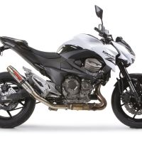 Esapament GPR compatibil cu Kawasaki Z 800 2009 Evacuare slip-on omologata, inclusiv db killer detașabil și cot de legătură,Deeptone Inox